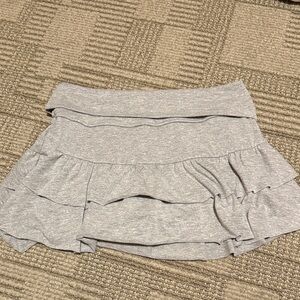 Gray Ruffled Women's Skirt